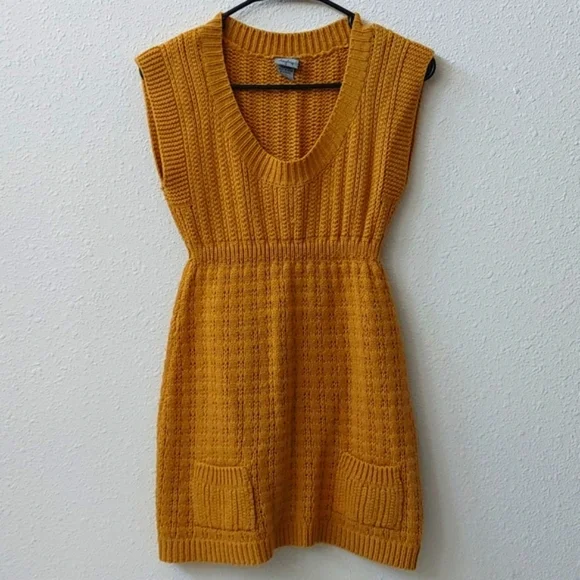 Daytrip | Sweaters | Daytrip Mustard Yellow Sweater Dress Womens Medium Knit  | Poshmark